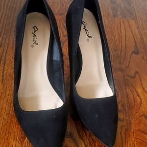 Black Suede Pumps, tried on once!
